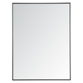 Elegant Decor Metal Frame Rectangle Mirror 36 Inch In Black MR43648BK